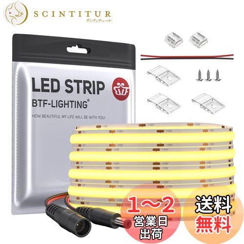 BTF-LIGHTING FCOB COB LEDơץ饤 ̩ ե쥭֥LEDơץ饤 5M 480LEDs/m 2400L...
