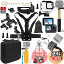 Gurmoir 対応Gopro Hero12/Hero11/Hero10/Hero9防水ケース付きの全セットの必須アクセサリキット、Go pro 12 11 10 9のアクションカメラビデオアクセサリキット(PT10)
