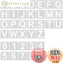 YFFSFDC ステンシルシート 角文字レター アルファベット数字製図看板の作成 描画テンプレート7.5*7.5cm大文字A-Zと0-9 DIY絵画塗装道具繰り...