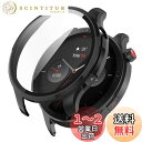 Miimall【一体型ケース】Huami Amazfit GTR4専用ケース Amazfit GTR4 ガラスフイルム ぴったり対応 擦り傷防止 防衝撃 高透過率 カバー Huami Amazfit GTR4 液晶保護フィルム(ブラック)