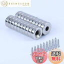 強力磁石 マグネット 穴あき 超強力 専用ネジ付き 丸型磁石 直径10mm 厚み2.5mm 20個セット