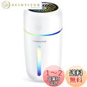 【充電式&最大12時間使用】卓上加湿器 充電式 超音波式 車用加湿器 アロマ 次亜塩素酸水対応 静音 大容量 350ML コードレス 連続/間欠運転 最大12時間加湿 除菌 加湿器 持ち運び便利 七色LEDライト 小型 空気浄化機 コードレス オフィス 子供部屋 部屋 車載 乾燥/花粉症
