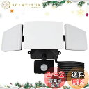 DINGLILED センサーライト 屋外コンセント 投光器人感 防水センサー 3灯式 防犯ライト50W 昼光色 4000LM 高輝度 角度調整 プラグ付き IP...