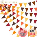 PinkBlume 茶色オレンジ黄色三角旗 秋のペナントバナーパーティー の装飾約10m長 誕生日 飾り付け 結婚式 布ガーランド キャンプ 飾り バースデー デコレーション 旗 感謝祭の収穫 アウトドア旗 装飾用品水洗い可能