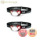 ヘッドライト LED ヘッドランプ 高輝度 ledヘッドライト 電池式 2個セット【スポット・ワイドビーム切替/赤色サブLED搭載・夜釣りに最適/実用点灯22時間/防水/CE ROHS認証済み】釣り 登山 キャンプ 散歩 作業 アウトドア 災害 停電用 小型 軽量 ヘッド ライト(ブラック