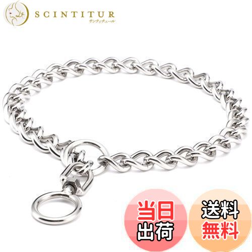 【送料無料】aoory 犬用首輪,しつけ用首輪,ベーシック首輪,小中大型犬用 ステンレスラウンドチョークチ..