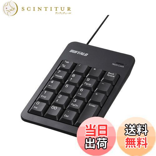 【送料無料】バッファロー BUFFALO 有線テンキーボード Tabキー付き ブラック BSTK100BK