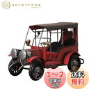 Ansimple ブリキ風 クラシックカー ミニチュア アンティーク レトロ 飾り ディスプレイ 置物 インテリア 雑貨 (レッド)