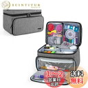 Luxja 裁縫バッグ ソーイングバッグ 【※バッグのみ】 裁縫道具 収納 携帯用 大容量 多いポケット グレー