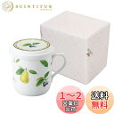 NARUMI(ナルミ) フタ付 マグカップ 果物 290cc 洋ナシ柄 茶こし付 蓋付きマグカップ 結婚祝い 母の日 プレゼント 電子レンジ温め対応 日本製 ギ...