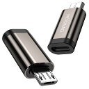 MOSWAG タイプC Micro USB 変換 マイクロUSB変換アダプター USB C to Micro USB 変換コネクタ 急速充電とデータ同期apple、Xperia、Galaxy、イヤホン、マウスなどMicro USBA設備対応 ストラップ付
