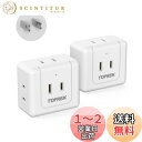 TOPREK コンセントタップ 5個口 電源タップ 蛸足コンセント 分岐 5口 直挿しタップ タコ足配線 小型軽量 コンセント マルチタップ oa タップ 2個セット