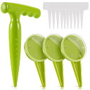 【送料無料】SANJAOYEE 種まき機 種蒔き器 14点セット サイズ調節できる ダイヤルの種蒔きプランター 花草シーダーガーデニングツール 栽培用の手工具 ...