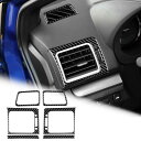 AIRSPEED スバル WRX専用 アクセサリー リアルカーボンファイバー製 カーサイドダッシュボードベントフレーム 吹出し口ステッカー おしゃれ カスタム 内装パーツ Subaru WRX Saloon 2015-2021 インテリアパネル (ブラック)