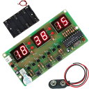 DAOKAI 6ビットデジタル時計キットAT89C2051チップLEDデジタルチューブディスプレイ電子時計DIYはんだ付け練習9Vバッテリークリップ付き学習キット