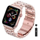 対応Apple Watch Ultra/8/SE2/7/1/2/3/4/5/6/SEメタルバンド ステンレス製 Apple Watch 7 41mm 交換バンド シンプル調整器具付きiWatch アップルウォッチ6 スマートウォッチ交換ベルト贅沢ビジネス質感(ローズゴールド|38mm 40mm 41mm)