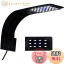 【送料無料】SenMeiGuang LEDアクアリウムライト 水槽 ライト 小型(黒) 小型水槽ランプ 4W 長寿命 省エネ 水槽照明 観賞魚 熱帯魚 淡水 12LED(10白2青) 25-45CM 水槽対応 ブラック