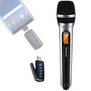 Alvoxcon USB ワイヤレスマイク 無線マイクセット UHF 手持ち型 | YouTube配信 Zoom会議 オンライン授業用 PC/Mac/Android用 簡単接続 録音/撮影/ナレーション対応