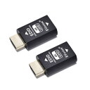 EVanlak(イヴァンラック) 第3世代 HDMI EDIDエミュレーター パススルー エミュレーターアダプター不要 Mac ThunderboltからHDMIスイッチ/エクステンダー/AVレシーバー/ビデオスプリッターに対応 4K 3840x2160@60Hz 2パック