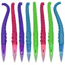 Maydahui おしゃれ たこ 触角 ボールペン 黒 油性 8本セット かわいい オーシャン タコ 文房具 可愛い 学生 プレゼント