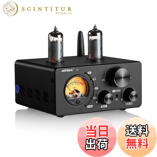 【送料無料】AIYIMA T9 Bluetooth 5.0 100W*2チューブアンプ 2.0チャンネル 真空管 USB DACステレオHiF..