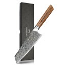 包丁 三徳包丁 Nanfang Brothers ダマスカス+VG10 67層 刃渡り17.5cm 切れ味良い 多機能 料理器具 肉・野菜・果物切り 家庭用 業...