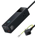 Baseus USB 電源タップ 1500W PD 充電器 100W 7ポート GaN5(窒化ガリウム)採用 【PD PPS/雷ガード/LED電源ボタン/ほこり防止シャッター/アース付き / 1.5mコード】 MacBook iPhone15 iPadPro Androidスマホ ノートPC 卓上家電 TypeC機器対応 USB-C PSE認証済み PowerCom
