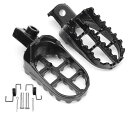 S.fields.inc バイク フットペグ フットレスト ワイド 左右セット 社外品 汎用(ブラック)