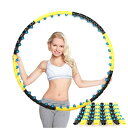 Shengshou フラフープ 磁石ヨガフーラ 大人用 組み立て式 重い フィットネス トレーニング ダイエット ウエスト くびれ引き締め 有酸素運動 直径約110CM
