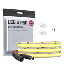 BTF-LIGHTING FCOB COB LEDテープライト 高密度 フレキシブル LEDテープライト 1M 480LEDs/m 昼白色 4000K 幅8mm...