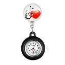 Lancardo ナースウォッチ 看護師時計 懐中時計 ポケットウォッチ シリコン 取り外し可能 伸張可能 メンズ レディース かわいい ハート 保育士 介護士...