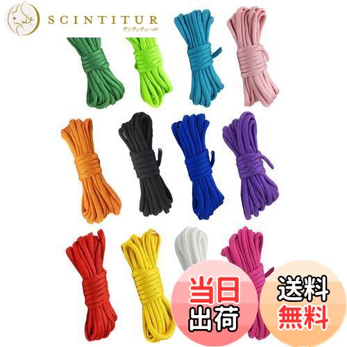 【送料無料】YINKE パラコード テントロープ 4mm 長さ3m 12色セット キャンプ アウトドア キャンプ アウトドア用 7本のストランド おしゃれ カラ...