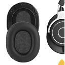 Geekria イヤーパッド QuickFit 互換性 パッド オーディオテクニカ Audio-Technica ATH-M70X ヘッドホンに対応 パッド イヤー/イヤーカップ (プロテインレザー/黒)