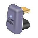 Poyiccot USB Type C 変換 アダプタU字、 180° USB C U字型アダプタ【240W/40Gbps/ 8K@60Hz】USB Type C オスメス 延長コネクタ、高速充電データUSB 4.0 USB C コネクタ 雷電 3/4 対応 MacBook Air/Pro/携帯電話用、 1個 セット