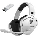 NUBWO ゲーミングヘッドセット ワイヤレス 100時間連続使用 2.4G USB 無線 有線 3WAY接続 PS5 PS4 ヘッドセット マイク付き ヘッドホン ミュート機能付き 低遅延 FPSゲームヘッドセット PC スマホ Switch xbox対応