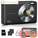 【送料無料】Lecran デジタルカメラ デジカメ 4400万画素 1080P動画撮影 オートフォーカス AF機能 HDカメラ 手ブレ補正 軽量 携帯便利 USB C充電 2.4インチIPS画面 32gメモリーカード付属 黒