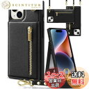 【送料無料】YIHARA iphone 15 ケース手帳型 iphone 15 スマホ ケース 財布型 iPhone 15 適用 携帯ケース 肩掛け 首かけ 斜めがけ ショルダー アイフォン15ケース手帳型 背面 カード収納 ストラップ付き 上下開 長さ調整可能 ブラック