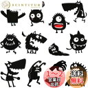 Getray 13個入 黒 怪獣 アップリケ 衣装パッチ、各種スタイル 刺繍ワッペン バッジデコレーション 織物パッチ、ブラックモンスター 修復パッチ 補修布 ...