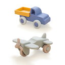 Etucdose ミニカー 飛行機 おもちゃ 乗り物おもちゃ 2点セット シリコン 知育玩具 柔らかい 赤ちゃん 0歳〜1歳 2歳 3歳 新生児贈り物 プレゼン...