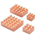 Haojiaho Raspberry Pi用 ヒートシンク 純銅 4個セット Raspberry Pi 4B用 熱伝導性粘着テープ 付き 銅ヒートシンク