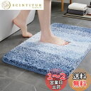 TECHMILLY バスマット 超厚い 洗える ふわふわ お風呂マット 滑り止め 足拭きマット 速乾吸水 マイクロファイバー 浴室 玄関 洗面所 マット ストライプ 40X60CM