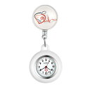 Lancardo ナースウォッチ 看護師時計 懐中時計 ポケットウォッチ シリコン 取り外し可能 伸張可能 メンズ レディース かわいい ハート聴診器 保育士 ...