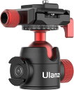 Ulanzi U-70 自由雲台 アルカスイス ホットシュー ボールヘッド シューブラケット 360度回転可 アルミ製 アルカスイスプレート 1/4"と3/8"取付ネジ付き