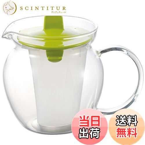 【送料無料】iwaki(イワキ) 耐熱ガラス ティーポット レンジのポット お茶ポット 急須 グリーン 480ml K853T-G