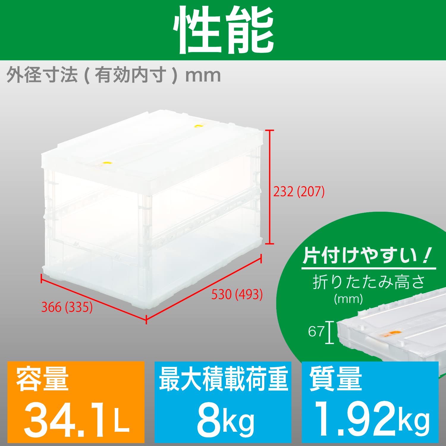 【送料無料】トラスコ中山(TRUSCO) 収納ケース 収納ボックス 薄型折りたたみコンテ...