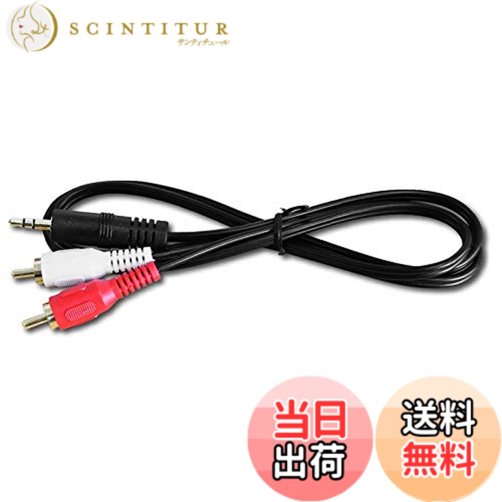 【送料無料】MASSIVE BIKINIオリジナル オーディオケーブル 3.5mm ステレオミニプラグ to RCA 赤白 変..