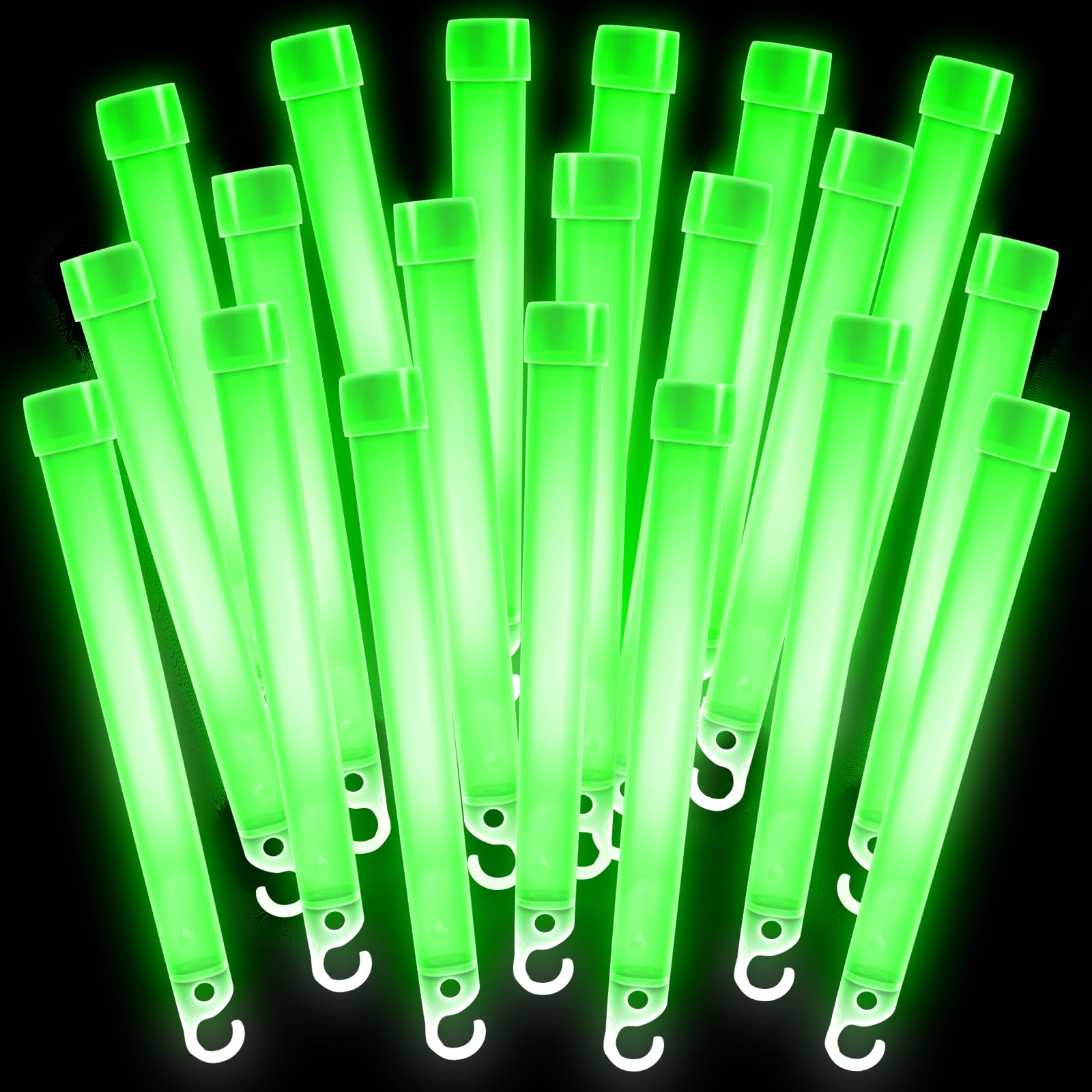 【送料無料】ケミカルライト ペンライト 20本セット ライブコンサート 使い捨て 結婚式 長時間発光タイプ イベント用 夏祭り 学園祭 文化祭 花火大会 クリスマス 夜遊び 色：グリーン、サイズ：20本