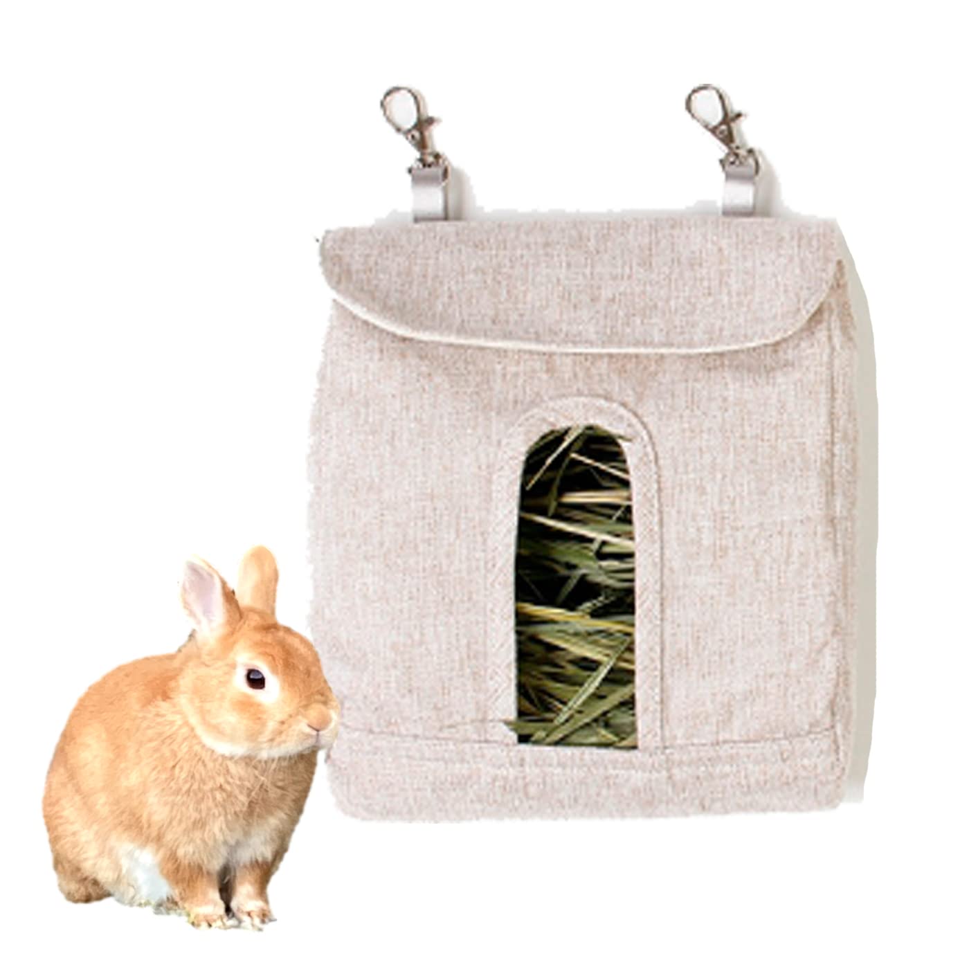 【送料無料】S.fields.inc うさぎエサ入れ 牧草袋 牧草BOX ウサギ餌入れ 兎 チモシー バッグ デグー モ..