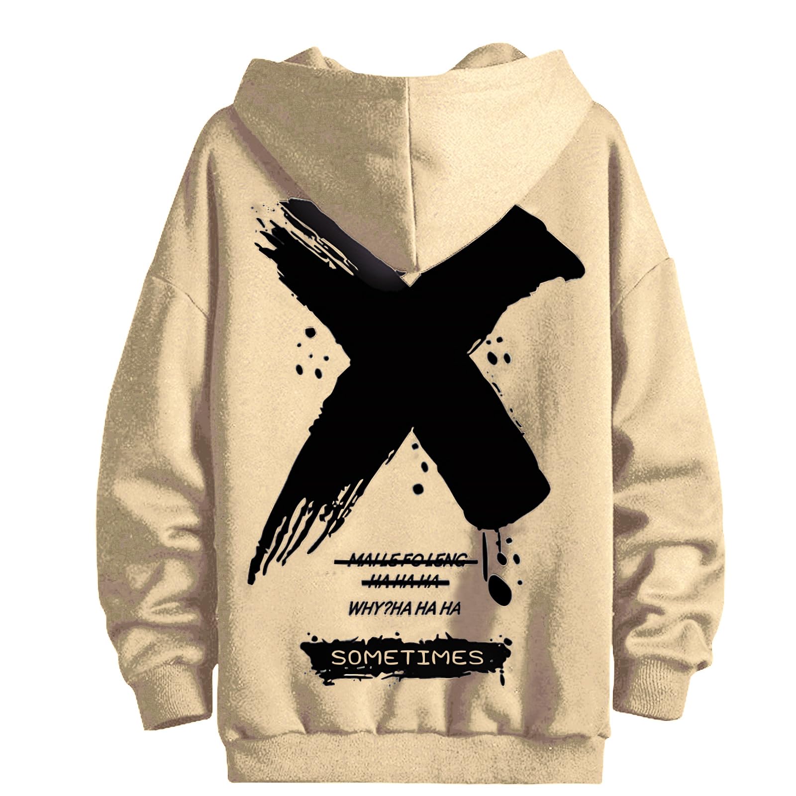 【送料無料】[KISETSUKI] パーカー メンズ 長袖 フード付き 裏起毛 ゆったり 秋服 冬服 プルオーバー スウェット ストリート レディース フーディ おおきいサイズ 色：ベージュ、サイズ：M