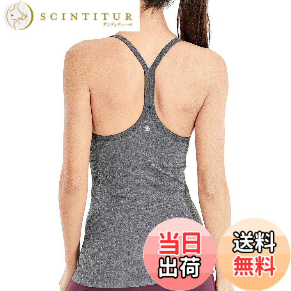 【送料無料】[CRZ YOGA] ヨガウェア レディース タンクトップ スポーツ キャミソール 速乾 リブ編み パ..